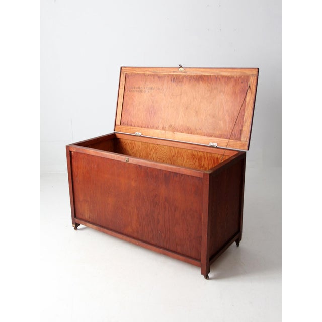 Brown Vintage Industrial Wooden Crate For Sale - Image 8 of 12