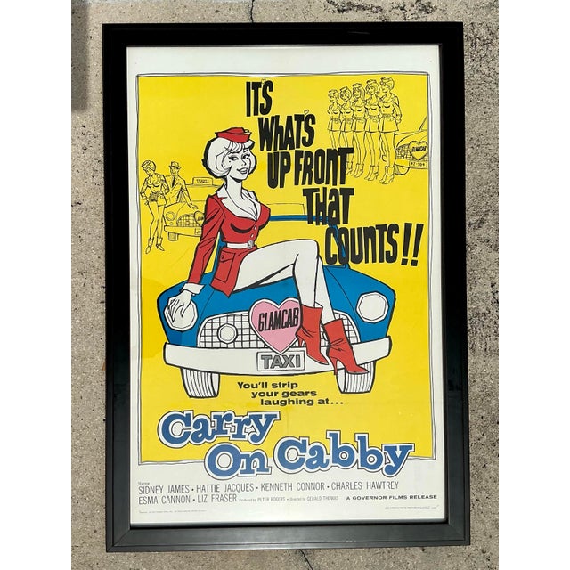 Vintage 1960s Carry on Cabby Movie Poster For Sale - Image 11 of 12