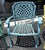 Vintage Cast Aluminum Brightly Painted Outdoor Armchairs- Set of 6 For Sale - Image 10 of 18