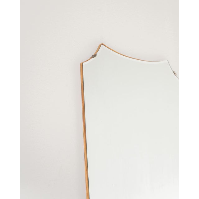 Shaped Shield Mirror, Europe, 1930s For Sale - Image 4 of 7