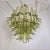 1980s Mazzega Style Murano Glass Olive Green Petal Chandelier For Sale - Image 9 of 14