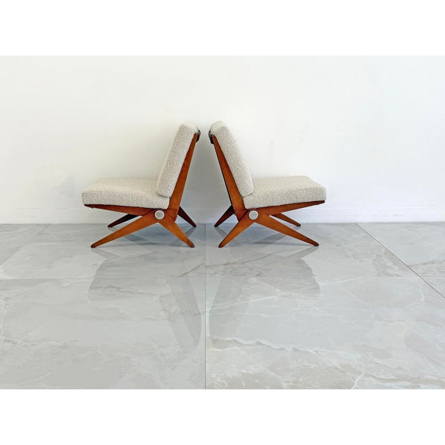 Pierre Jeanneret Scissor Lounge Chairs, Knoll, 1965, Original Cushions Included For Sale - Image 9 of 15