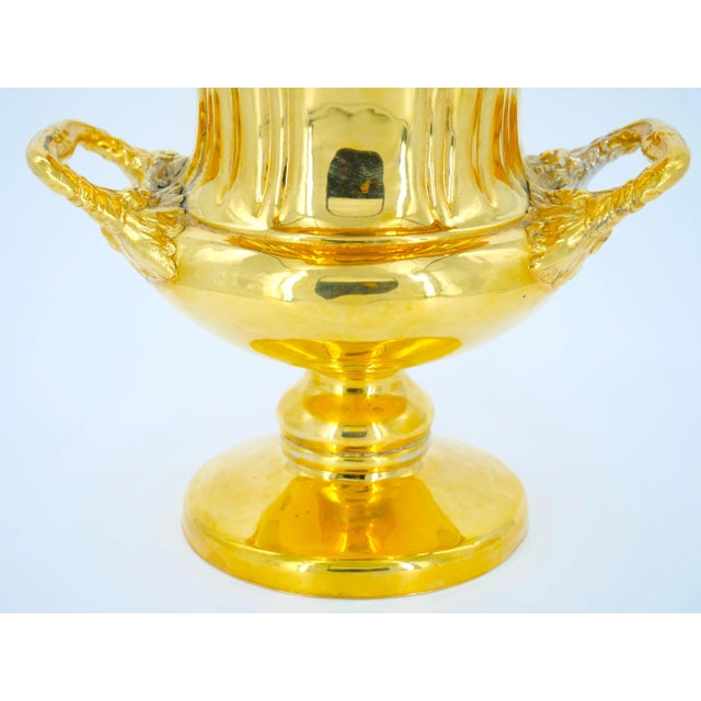 Gold Gilt English Silverplate Campana Vase Wine Cooler or Ice Bucket For Sale - Image 8 of 13