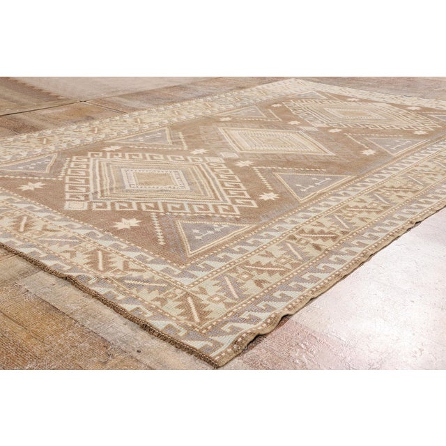 Camel Vintage Turkish Kars Rug, 05'00 X 07'11 For Sale - Image 8 of 10