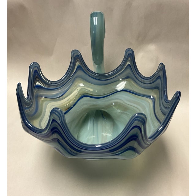 Add an elegant touch of vintage artistry to your collection with this **Vintage Murano Style Hand Blown Art Glass Swan...