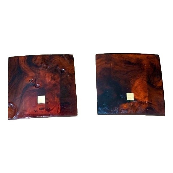 Resin Wall Lights, 1970s, Set of 2 For Sale