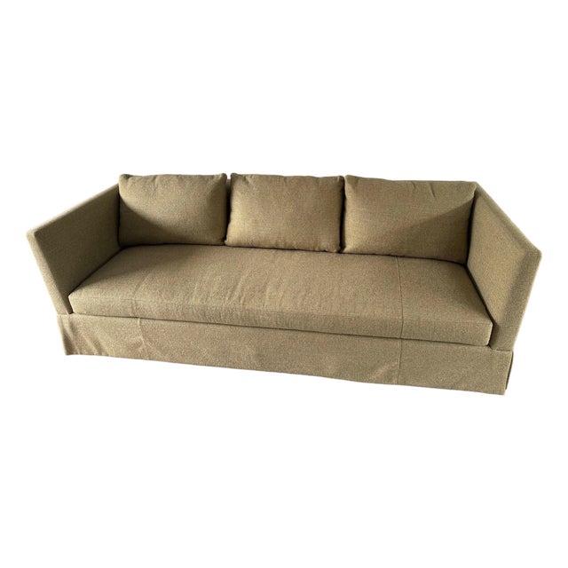 Lee Industries 3381-03 Bench Seat Sofa in Decker Sage For Sale