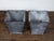 Pair of Industrial Style Grey Metal Planters with Tapered Lines and Ring Pulls For Sale - Image 10 of 11