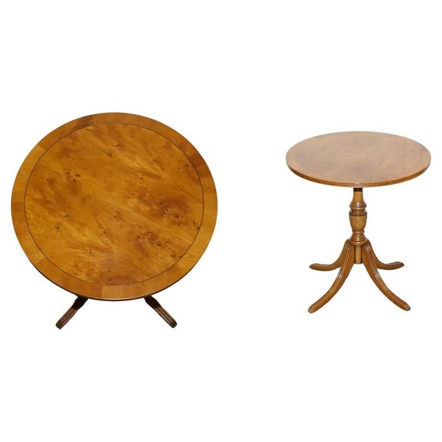 Vintage Yew Wood Side Table For Sale - Image 11 of 11