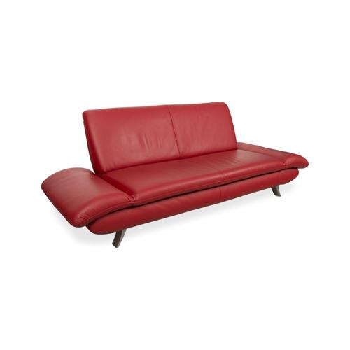 Animal Skin Sofas in Red Leather from Koinor Rossini, Set of 2 For Sale - Image 7 of 18