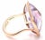 Gemstone Hermes 18k Rose Gold Diamond Large Amethyst Ring For Sale - Image 7 of 12