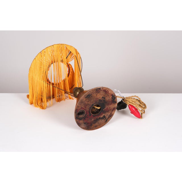Wood Art Deco Painted Wood Table Lamp, 1930 For Sale - Image 7 of 8