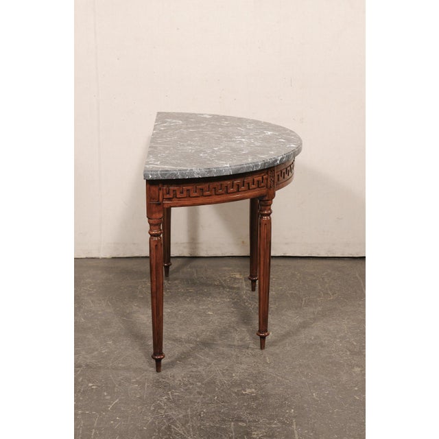 Early 19th C. French Marble Top Demi-Lune For Sale In Atlanta - Image 6 of 12
