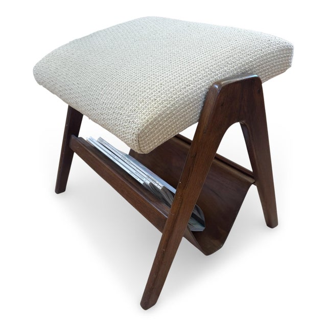 1960s Scandinavian Modern Reclining Lounge Chair With Ottoman For Sale - Image 12 of 13