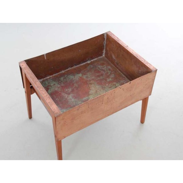 Wood Mid-Century Scandinavian Modern Planter in Copper, 1960s For Sale - Image 7 of 10