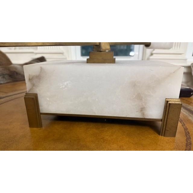 Thomas Pheasant for Baker Furniture Alabaster Swivel Lamp For Sale - Image 11 of 16