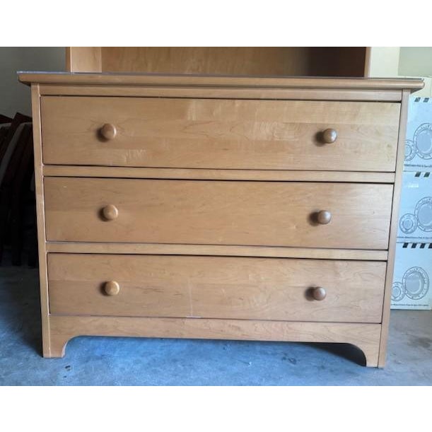A well-crafted shaker-style 3-Drawer Chest with Hutch from the Vermont Precision Woodworks Butterfield Collection in very...
