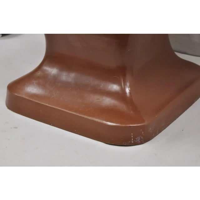 Brown Vintage Mid Century Modern 1980s Brown Molded Plastic Hand Chair For Sale - Image 8 of 12