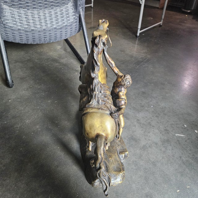 Late 20th Century Vintage Bronze Marly Horse For Sale - Image 5 of 6