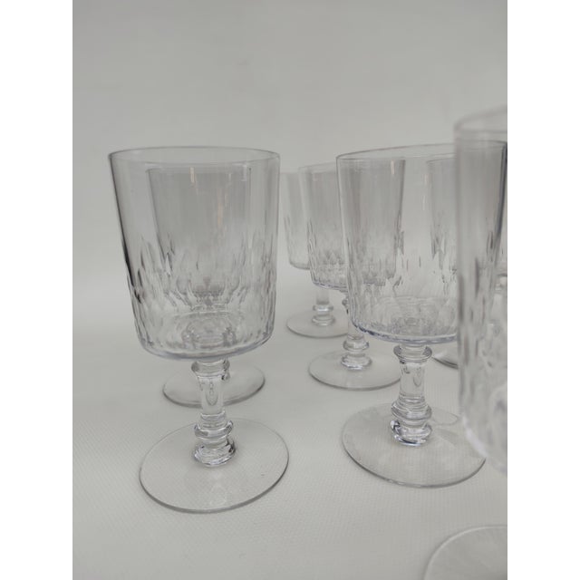 Large Antique Crystal Glasses from Baccarat, 1890s, Set of 8 For Sale - Image 3 of 8