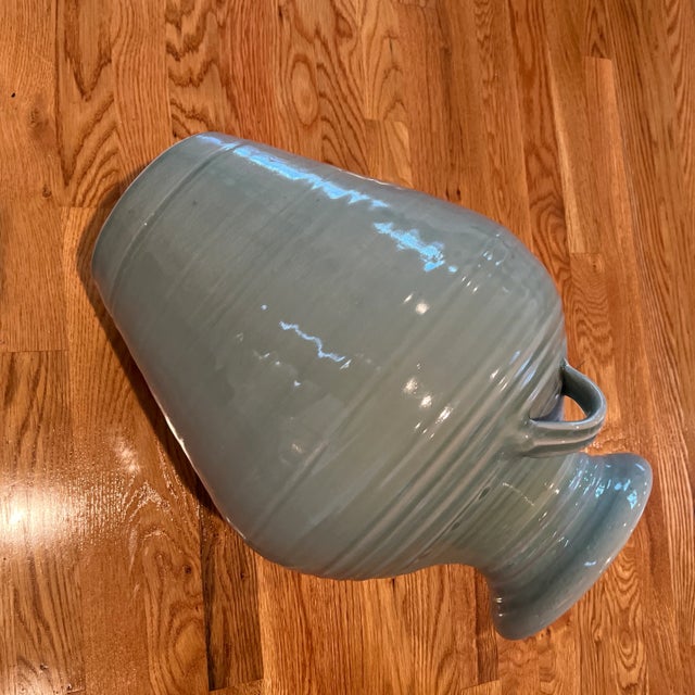 Early 21st Century Simon Pearce Celadon Crackle Large Urn For Sale - Image 4 of 7