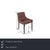 The Long Island chair set from ligne roset is covered in red fabric and stands on brown wooden feet. It is characterized...
