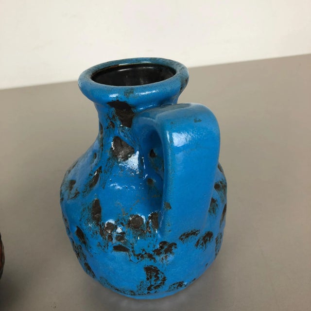 Op Art Multi-Color Pottery Vases from Bay Kermik, Germany, Set of 2 For Sale - Image 10 of 15