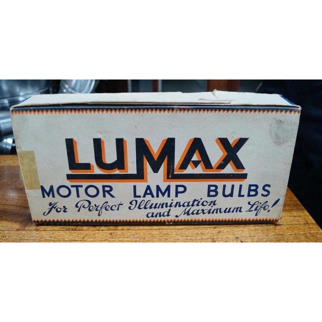 Vintage Automobilia Motor Lamp Bulbs in Box from Lumax, 1954 For Sale - Image 3 of 5