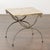 Midcentury French Steel Side Table with Marble Top and Scrolling Supports For Sale - Image 10 of 12