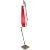 Stilnovo 1950s Vintage Italian Floor Lamp With Vistosi Red Murano Glass Shade For Sale