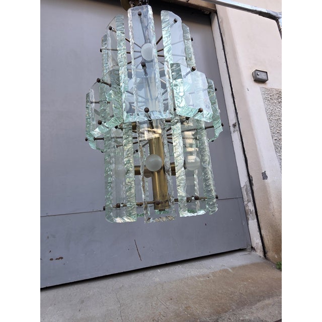Chandelier in Crystal from Fontana Arte, Italy, 1950s For Sale - Image 9 of 14