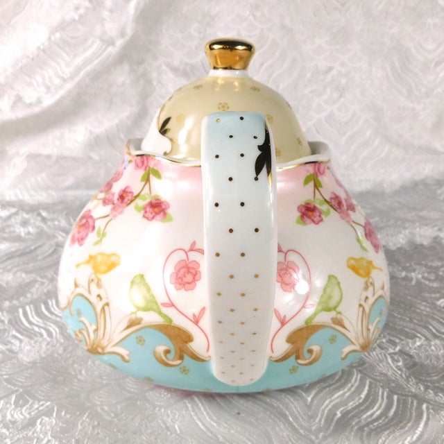 Grace’s Teaware Teapot and Warming Stand in Pink Rose Dots # 27491 For Sale - Image 13 of 16