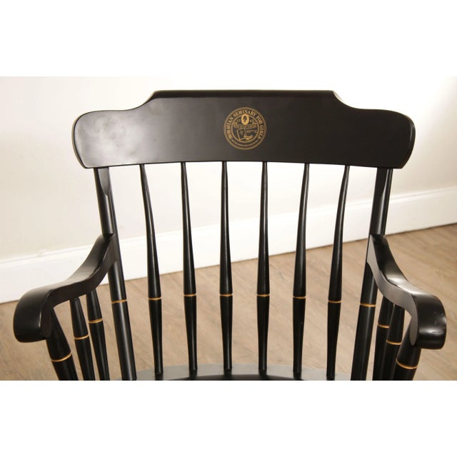 Moravian Seminary For Girls Black Painted Windsor Armchair For Sale In Philadelphia - Image 6 of 13