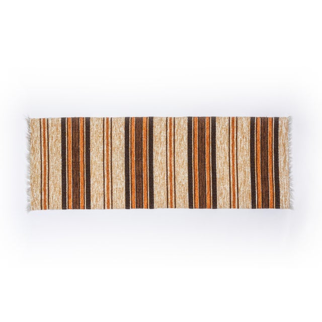 Vintage Scandinavian gallery rug. 194 (202 incl. the fringes) x 68 cm = 76 (80 incl. the fringes) x 27 in. Traditional...