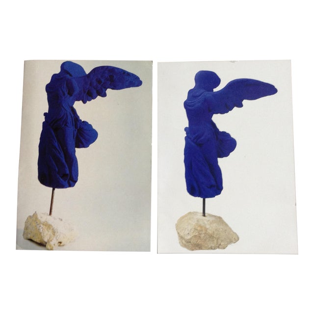 Yves Klein Cobalt Blue Winged Victory Prints A Pair Chairish