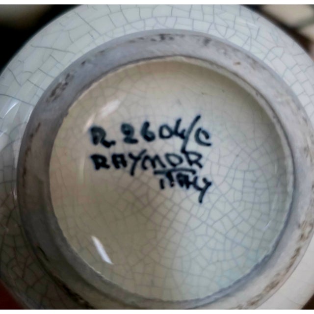 Wood Raymor 60s Crackel Glazed White Gourd Vases For Sale - Image 7 of 7