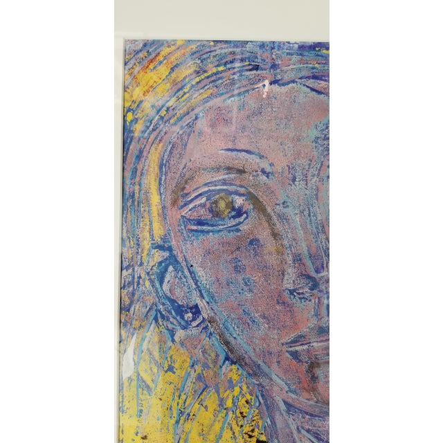 Wood 2000 Modernist Style Abstract Pastel Drawing by Danielle Parsa, Framed For Sale - Image 7 of 11