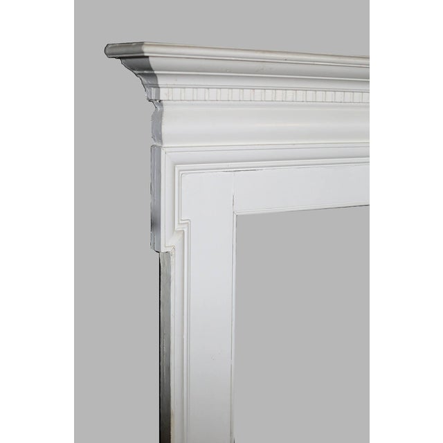 Wood Antique English Mantel With Moulding and Dentil Trim For Sale - Image 7 of 9