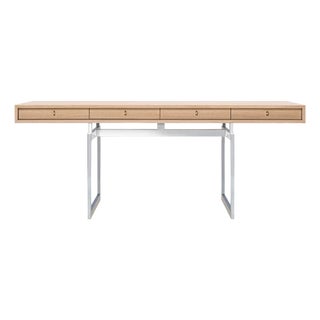 Stainless Steel and Natural Oak Office Desk by Bodil Kjaer for Karakter For Sale