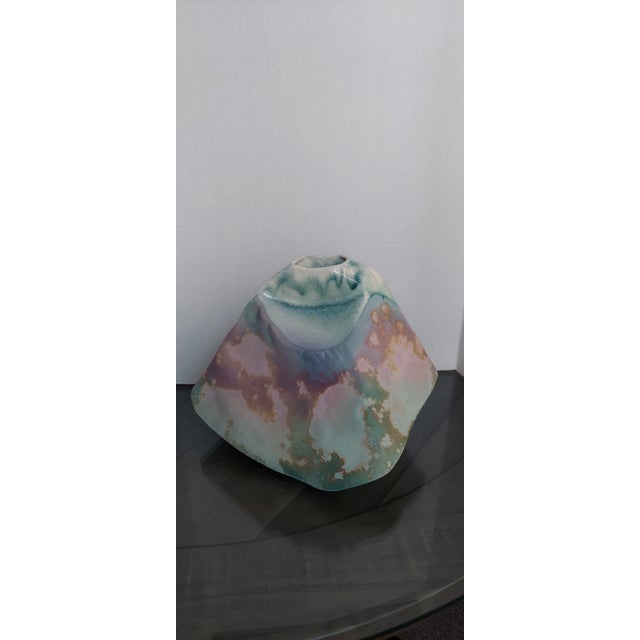 Late 20th Century Tony Evans Signed Large Raku Vase For Sale - Image 10 of 12