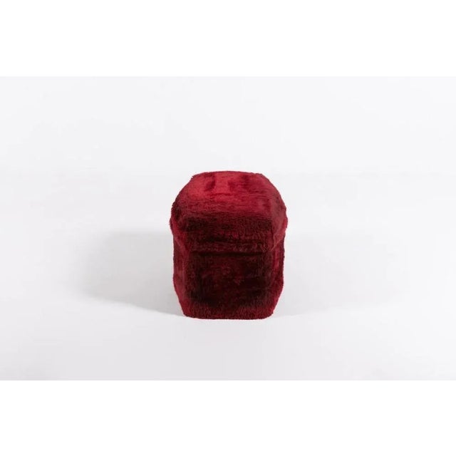 1960s Vintage Italian Teddy Pouf or Stool, 1960s For Sale - Image 5 of 12