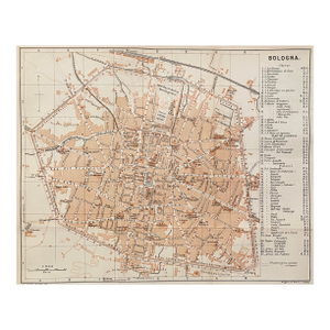 Antique Map of Bologna Italy