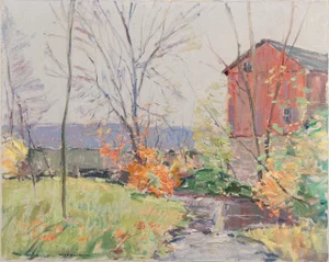 'Rochester, New York' by Milton W. Holm, American Impressionist, Rockport Art Association, National Academy of Design.