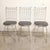 Vintage Charleston Forge Swivel Barstool With Black Upholstered Seat - 3 Pc Set. Wrought Iron powdered coated with a...