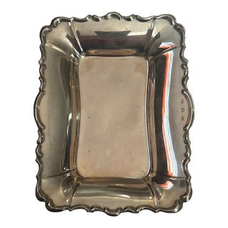 19th Century Small Silverplate Tray For Sale