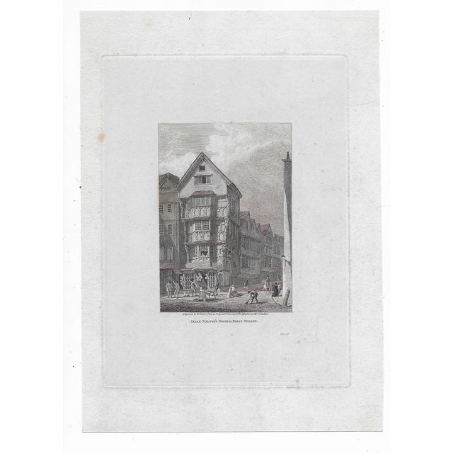 1823 engraving of Isaac Walton's House in Fleet Street, London.