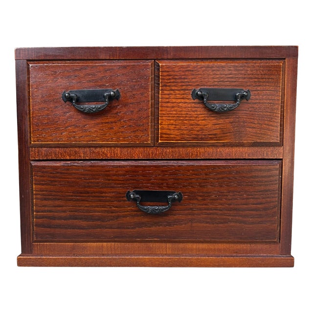Small Wooden Drawer Cabinet, Japan, 1970s For Sale