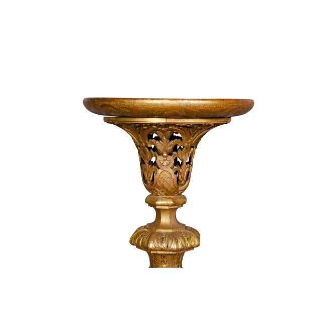 William and Mary Style Giltwood Torcheres - A Pair For Sale - Image 4 of 10