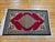 Vintage Persian Qum Area Rug, Hand-Knotted Wool, Geometric Medallion Pattern, 3x5, Red & Navy For Sale - Image 4 of 18