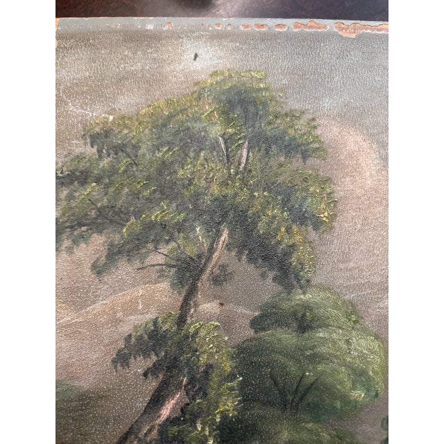 Antique Cottage Core Original Art Late 19th Century American Landscape on Academy Board, Wadsworth Howland Label, Circa 1880–1900 For Sale In San Diego - Image 6 of 12